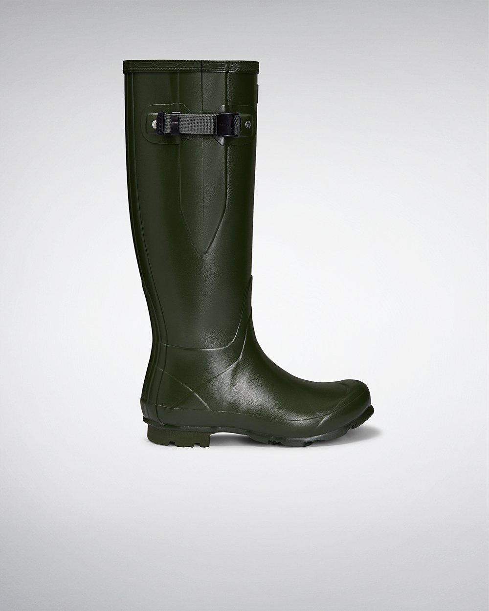 Womens Hunter Norris Field Side Adjustable - Tall Rain Boots Green - 4823-GFUXZ